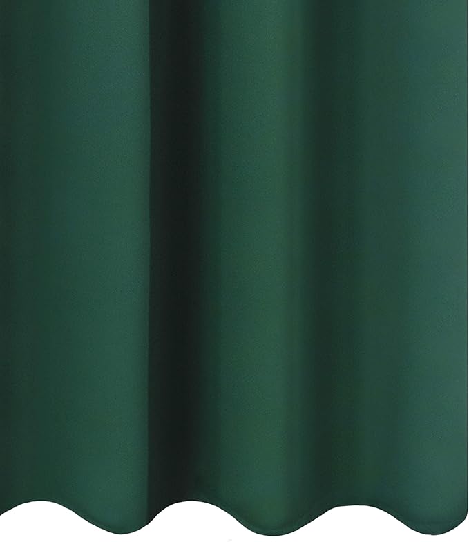 LEMOMO Dark Green Thermal Blackout Curtains/52 x 108 Inch/Set of 2 Panels Room Darkening Curtains for Bedroom