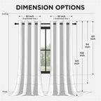 Joydeco Grey Blackout Curtains for Bedroom 84 Inch 2 Panels with Grommet
