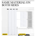 NICETOWN Draperies Curtains Panels, Blocking Out 50% Sunlight Window Treatment Curtains, Grommet Top Small Window Drapes for Bedroom (2 Panels, 34 by 48, White)