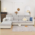 Couch Covers for 3 Cushion Sofa Pet Friendly Couch Cushion Covers Universal Sofa Covers Washable Stretch Slipcovers for Sectional Sofa (Texture Light Gray,Large Triple Seat Cover)