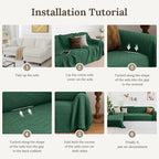 HOMERILLA Christmas Couch Covers,Sectional Couch Covers L Shaped Sofa Cover Blanket 2 Pieces L Shape Sofa Decoration Protector for Pets Dogs(Vintage Green, XX-Large)