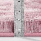 Deerhoo Large Shag Area Rugs 6 x 9, Tie-Dyed Plush Fuzzy Rugs for Living Room, Ultra Soft Fluffy Furry Rug for Bedroom, Indoor Carpet Nursery Rugs for Kids Room Home Decor, Pink Purple