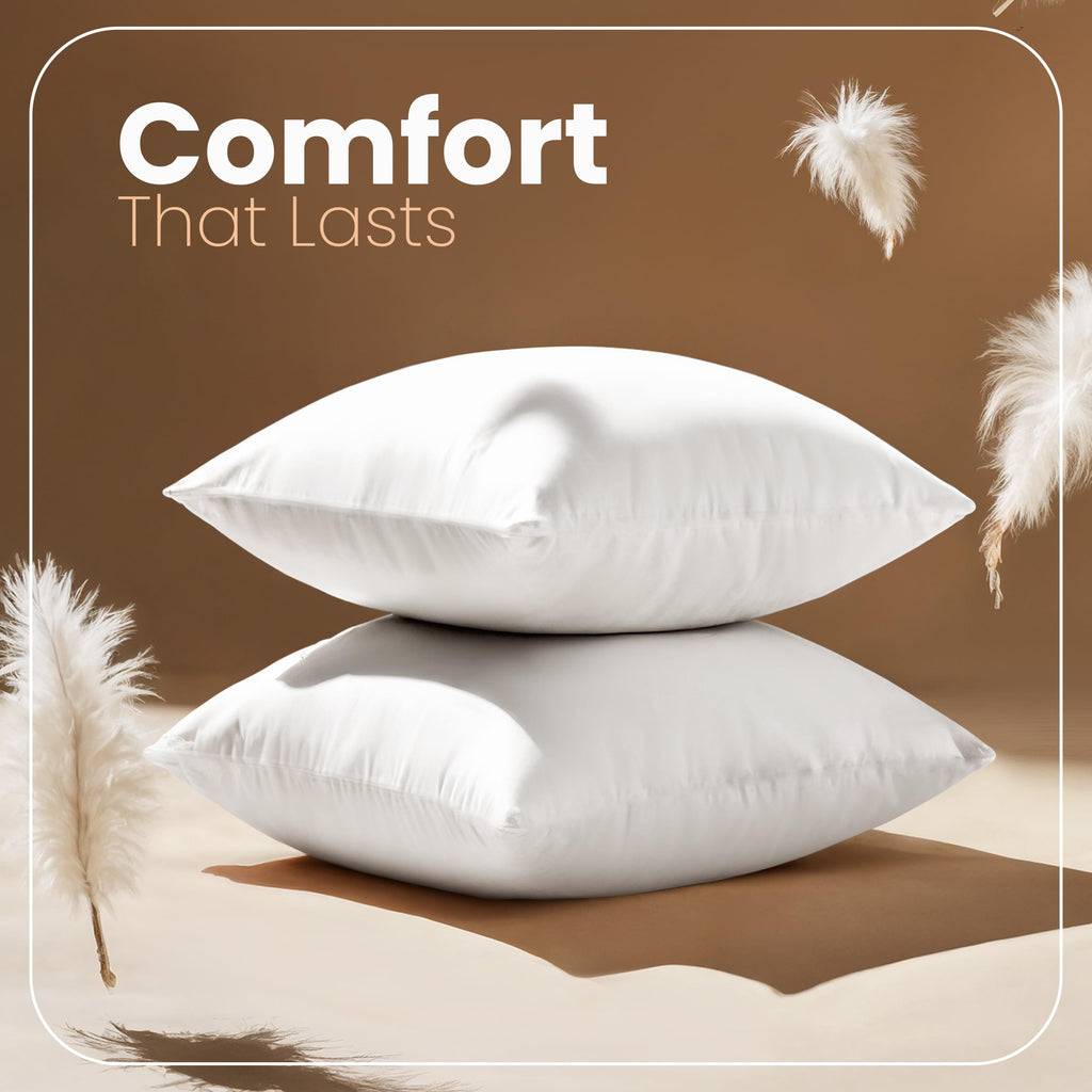 Utopia Bedding 12x12 Pillow Inserts, White Throw Pillows for Couch, 2 Pack