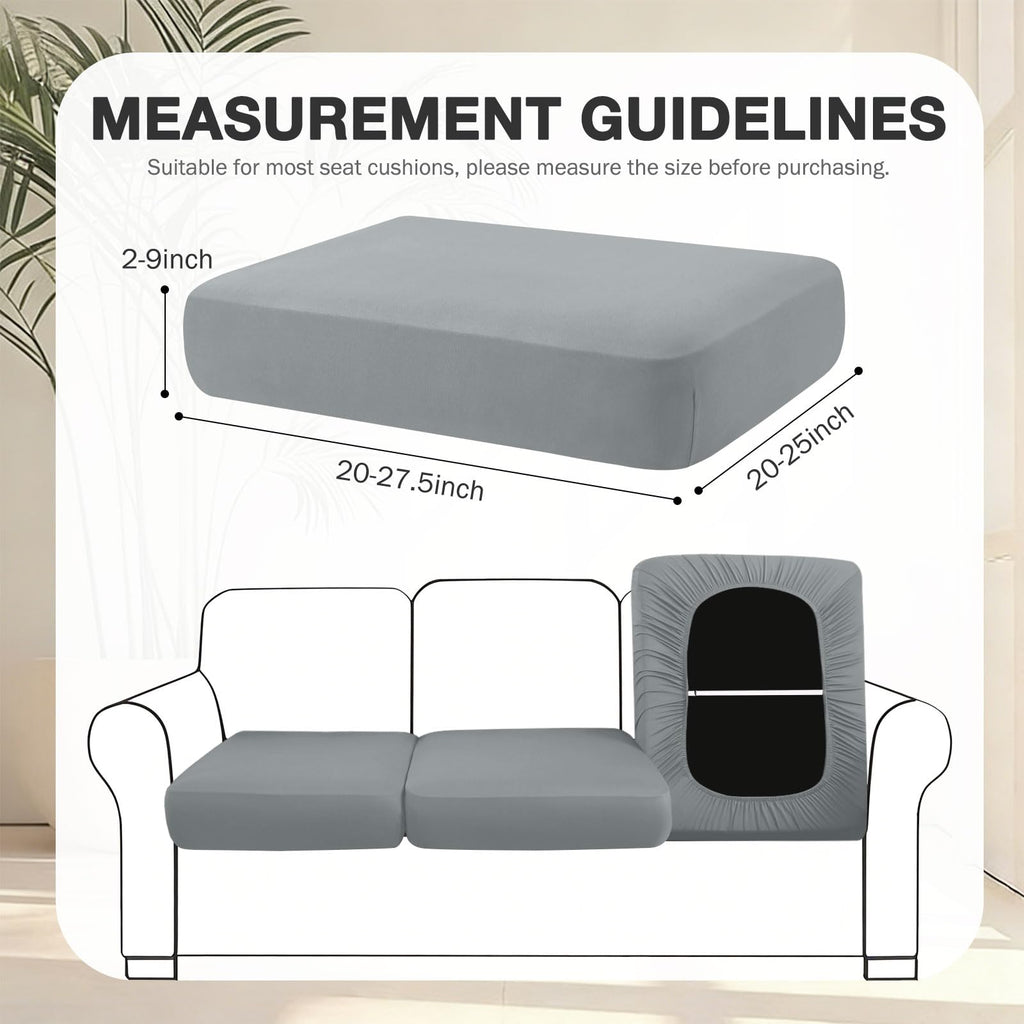 hyha 8Pcs Patio Cushion Covers, Stretch Outdoor Couch Cushion Covers