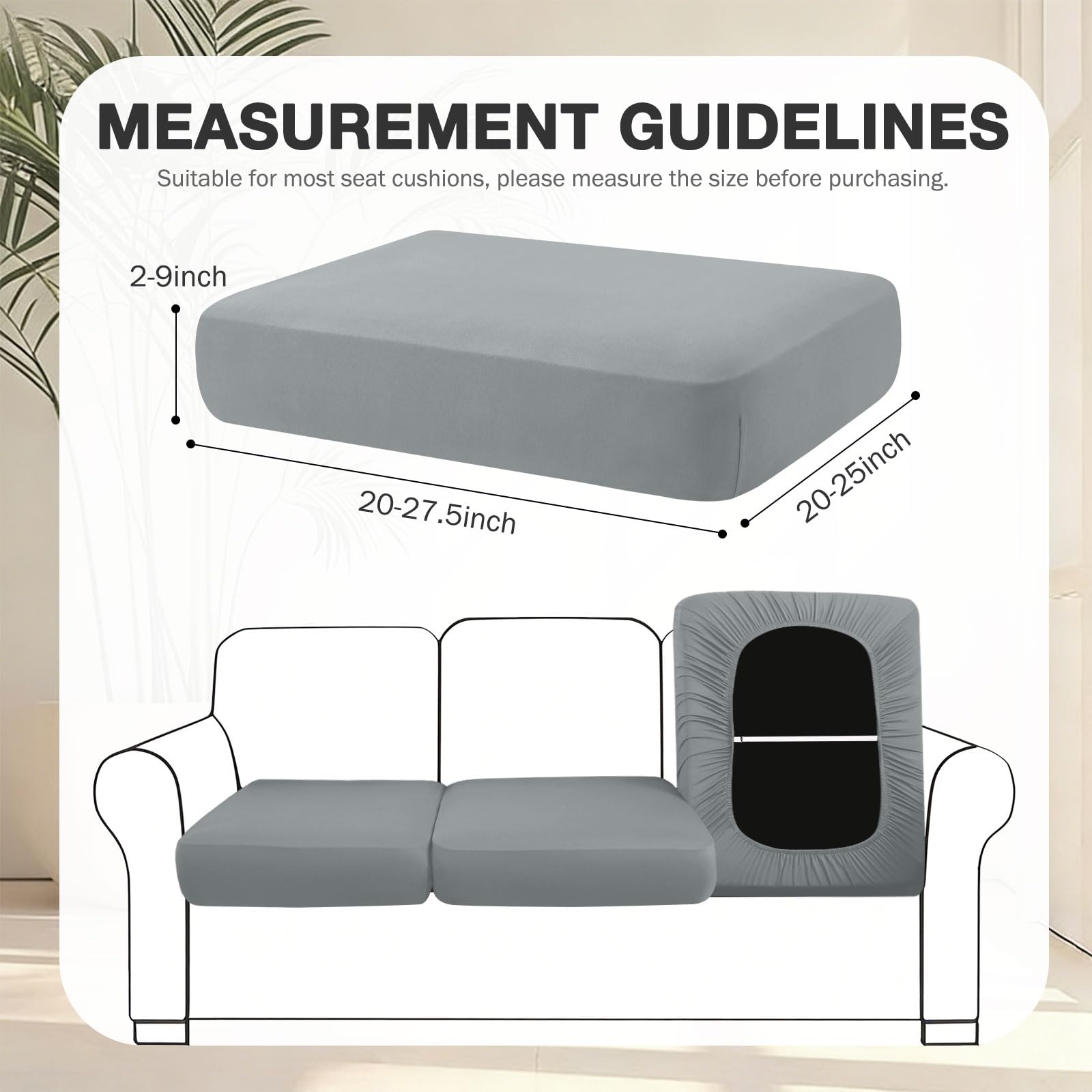 hyha 12Pcs Patio Cushion Covers, Stretch Outdoor Couch Cushion Covers