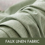 MIULEE Linen Texture Curtains for Bedroom Solid 100% Blackout Thermal Insulated Sage Green Curtains Grommet Room Darkening Drapes for Living Room Nursery 52x120 Inch (2 Panels)