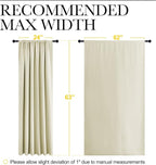 NICETOWN Blackout Curtains for Bedroom, Home Decorations Thermal Insulated Solid Rod Pocket Blackout Drapes for Cafe (Beige, One Pair, 62 x 63-inch)