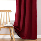 ChrisDowa 100% Blackout Curtains for Bedroom 2 Panels Set with Black Liner