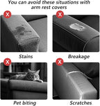 Soothing Home Sofa Covers, Sofa Hero Covers, Wear-Resistant Universal Couch Covers Washable Stretch Sectional Couch Cushion Covers (Metal Grey,Arm Rest Covers 2pcs)