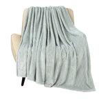TOONOW Fleece Blanket Super Soft Cozy Throw Blanket 50" x 60", Lightweight Fuzzy Comfy Textured Flannel Blanket Warm Plush Throw Blankets for Couch, Sofa, Bed, Mirage Gray