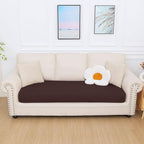 hyha Milk Silk Couch Cushion Covers, Soft Magic Sofa Covers Washable for 3 Cushion Couch, Stretch Sectional Outdoor Cushion Covers for Patio Furniture with Elastic Bottom(Large, Chocolate)