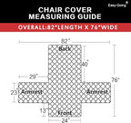 Easy-Going Chair Sofa Slipcover Reversible Sofa Cover Water Resistant Couch Cover Furniture Protector Cover with Elastic Straps for Pets Kids Children Dog Cat (Chair, Chocolate/Beige)