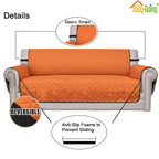 Easy-Going Reversible Couch Cover, 2 Cushion Sofa, Orange/Black