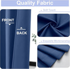 Simplebrand Ava Royal Blue Short Blackout Curtains for Bedroom 63 Inches Long 2 Panels Set, Solid Thermal Insulated, Energy Saving Window Treatment Curtains Blackout Drapes, W40 x L63 Inch, Royal Blue
