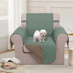 U-NICE HOME Reversible Oversized 28''Chair Covers, Greyish Green/Taupe