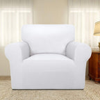 PureFit Super Stretch Chair Sofa Slipcover – Spandex Non Slip Soft Couch Sofa Cover, Washable Furniture Protector with Non Skid Foam and Elastic Bottom for Kids, Pets （Chair, White