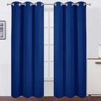LEMOMO Blackout Curtains 38 x 84 inch/Royal Blue Curtains Set of 2 Panels/Thermal Insulated Room Darkening Bedroom Curtains