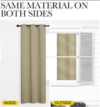 NICETOWN Thermal Insulated Grommet Room Darkening Curtains/Draperies/Panels for Bedroom (Cocoa Eggnog, 2 Panels, W42 x L63 inches)