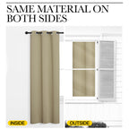 NICETOWN Thermal Insulated Grommet Room Darkening Curtains/Draperies/Panels for Bedroom (Cocoa Eggnog, 2 Panels, W42 x L63 inches)