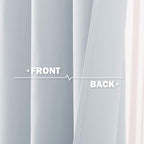 NICETOWN Greyish White Kitchen Curtain Panels - Room Darkening Energy Efficient Kitchen Curtain Panels Grommet-Top for Short Window Thanksgiving Gift (2-Pack, W42 x L36 inches 1.2 inches Header)