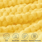 BEDELITE Light Yellow Twin Blanket for Couch, Cozy Gifts for Women, 60 * 80