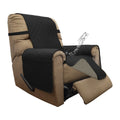 ISSUNTEX Double Protection 100% Waterproof Recliner Covers for Living Room, Reversible Furniture Protector Recliner Couch Sofa Slipcover for Dogs, Pets, Kids (Recliner, Black/Beige)