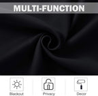NICETOWN Black Small Window Curtains - Thermal Insulated Home Decor Blackout Grommet Halloween Curtains Drapes for Cafe, Kitchen, Laundry (42W by 36L 1.2 inches Header, Black, 2 Pieces)