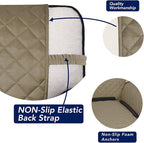 PureFit Reversible Quilted Sofa Cover, Water Resistant Slipcover Furniture Protector, Washable Couch Cover with Non Slip and Elastic Straps for Kids, Dogs, Pets (XX Large, Beige/Beige)