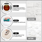 Ciicool 5 x 8 Feet Fluffy Faux Fur Area Rug White Faux Sheepskin Furry Rugs