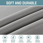 H.VERSAILTEX Blackout Curtain for Living Room Thermal Insulated Window Treatment Curtain 54 inch Length Energy Saving Solid Grommet Top Blackout Drape, One Panel, Dove Gray, 52" W x 54" L