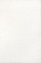 Nuloom Nia White/Ivory, 3'9" x 6', Cozy Shag, Fluffy and Soft, High Traffic, Stain Resistant, Easy Clean, Durable Machine Washable Area Rug for Bedroom, Living Room, Dining, Den, Foyer, Entryway