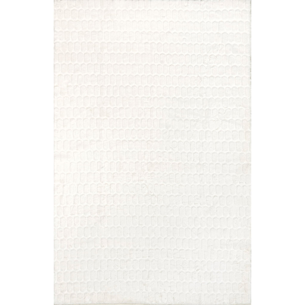 nuLOOM Nia White Geometric Washable Area Rug, 2' x 3'