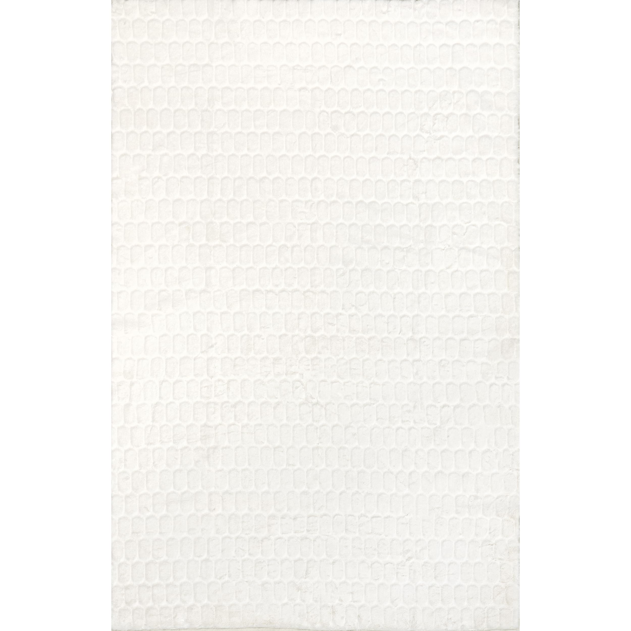 nuLOOM Nia White Geometric Washable Area Rug, 2' x 3'