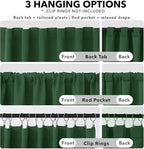 Deconovo Blackout Curtains, Thermal Insulated, W42 x L84 2 Panels, Back Tab, Machine Washable, Room-Darkening Drapes for Bedroom/Living Room Dark Forest