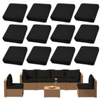 DREAHOTEXTIL 8Pcs Outdoor Cushion Covers, Elastic Patio Cushion Covers