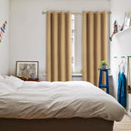 BGment Khaki Room Darkening Curtains 95 Inch for Living Room - 2 Panels