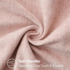 MIULEE Pack of 2 Valentines Day Couch Throw Pillow Covers 18x18 Inch Pink Farmhouse Decorative Pillow Covers with Stitched Edge Soft Chenille Solid Dyed Spring Pillow Covers for Sofa Bed Living Room