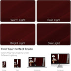 CUCRAF Burgundy Red Blackout Curtains 72 inch Length 2 Panels Set, Rod Pocket Room Darkening Drapes for Bedroom Living Room, Insulated Thermal Light Blocking Window Curtain (W52 x L72 Inch)