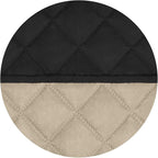 PureFit Reversible Quilted Oversized Recliner Sofa Cover, Water Resistant Furniture Protector, Washable Couch Cover with Elastic Straps for Kids, Dogs, Pets (Large, Black/Beige)