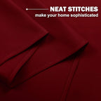 NICETOWN Blackout Kitchen Window Curtains - Pair of Thermal Insulated Eyelet Top Plain Blackout Curtains for Small Window Christmas Decor (42 Width x 36 inches Length 1.2 inches Header, Burgundy)