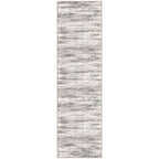 KOZYFLY 3x10 Ft Rug Modern Ombre Runner Rug for Hallway, Washable Kitchen Rugs Non-Slip Soft Striped Entryway Rug, Print Grey/Light Beige/Brown Abstract Carpet for Laundry Nursery