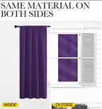 NICETOWN Blackout Draperies Curtains 84 Long - Easy Care Thermal Insulated Rod Pocket Blackout Curtains/Draperies for Patio Door - 1 Pair, Royal Purple, 42 inches Wx84 L