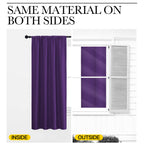 NICETOWN Blackout Curtains for Living Room - Triple Weave Home Decoration Thermal Insulated Solid Rod Pocket Blackout Drapes for Bedroom(Set of 2, 42 x 72 Inch, Royal Purple)