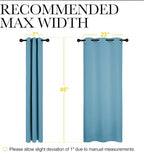 NICETOWN Thermal Insulated Curtains Blackout Draperies, Window Treatment Solid Grommet Room Darkening Drape Panels for Bedroom (Teal Blue, Set of 2, 29 by 45 inches Long)