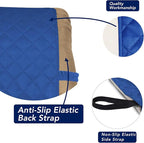PureFit Reversible Quilted Sofa Cover, Water Resistant Slipcover Furniture Protector, Washable Couch Cover with Non Slip and Elastic Straps for Kids, Dogs, Pets (Small Recliner, Classic Blue/Ivory)