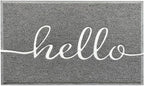 EARTHALL Funny Hello Mats Outdoor, Front Door Mat for Outside Entry, Doormat Outdor/Indoor Entrance, Front Door Rugs for Entryway Inside, Outside Mats for Home Entrance, Front Porch Decor 20"x32"