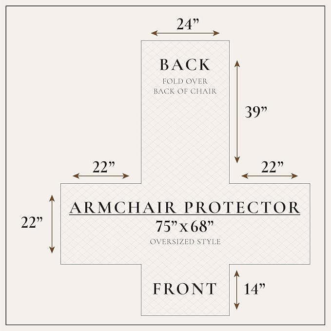 Great Bay Home Reversible Chair Cover - Washable Slipcover Furniture Protector with Elastic Straps - Perfect for Kids & Pets - Quilted & Stitched Detail (Dusty Rose/Taupe)