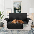 Reversible Loveseat Sofa Covers Couch Cover Furniture Protector(Loveseat,Black/Grey)