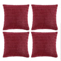 Fancy Homi 4 Packs Decorative Throw Pillow Covers for Living Room Couch Bed, Modern Farmhouse Boho Home Décor Accent Cushion Case, 26" x 26", Burgundy