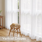 MIULEE White Sheer Curtains 90 Inches Long 4 Panels 42 x 90 Inches